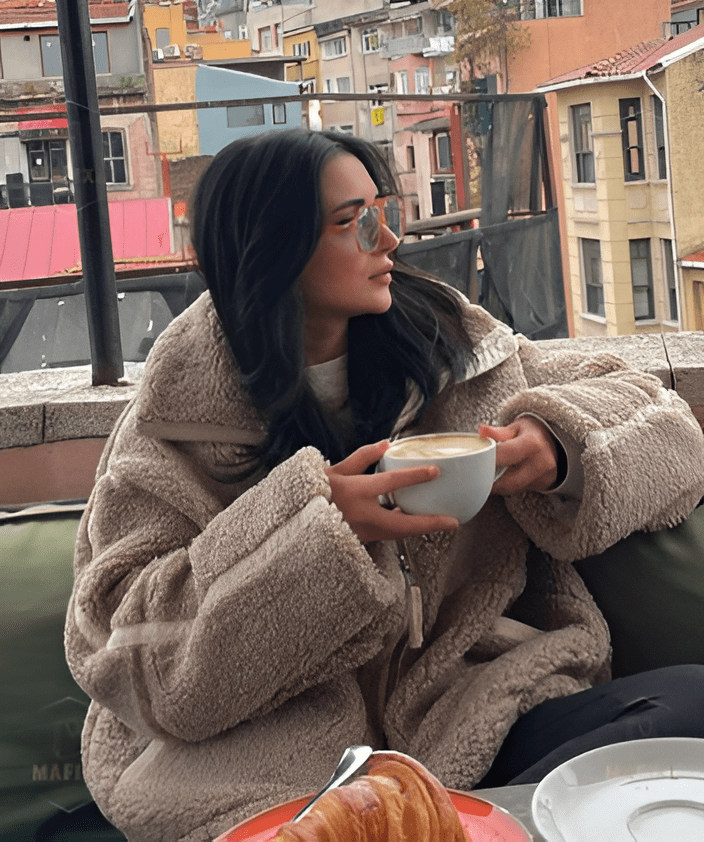 Drune | Oversize & Ultra-warme Schafslamm-Effekt Jacke Cocooning
