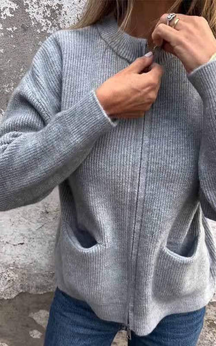 Drune | Komfortable und Lässige Wolljacke mit Reißverschluss