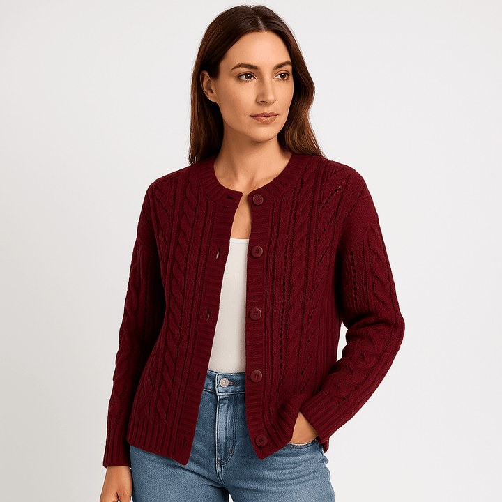 Drune | Boho-Strickgilet mit Zöpfen, luftig, bequem & elegant