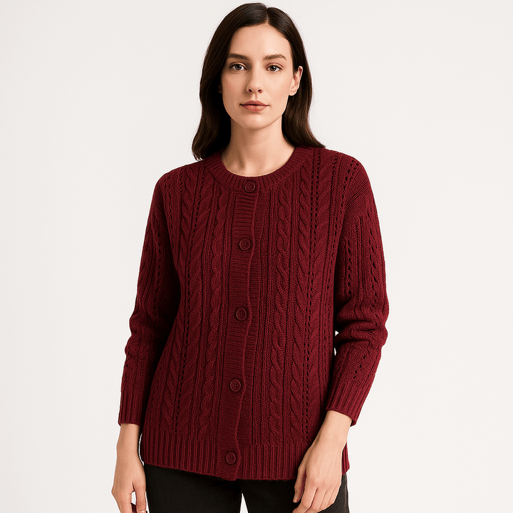 Drune | Boho-Strickgilet mit Zöpfen, luftig, bequem & elegant