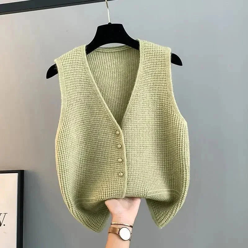 Drune | Weste ohne Ärmel elegante Knöpfe minimalistischer und schicker Stil