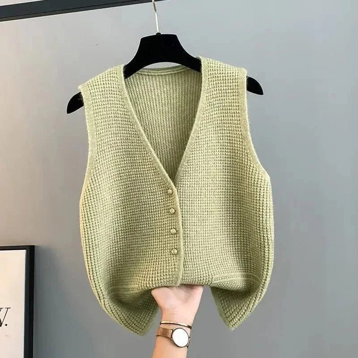 Drune | Weste ohne Ärmel elegante Knöpfe minimalistischer und schicker Stil