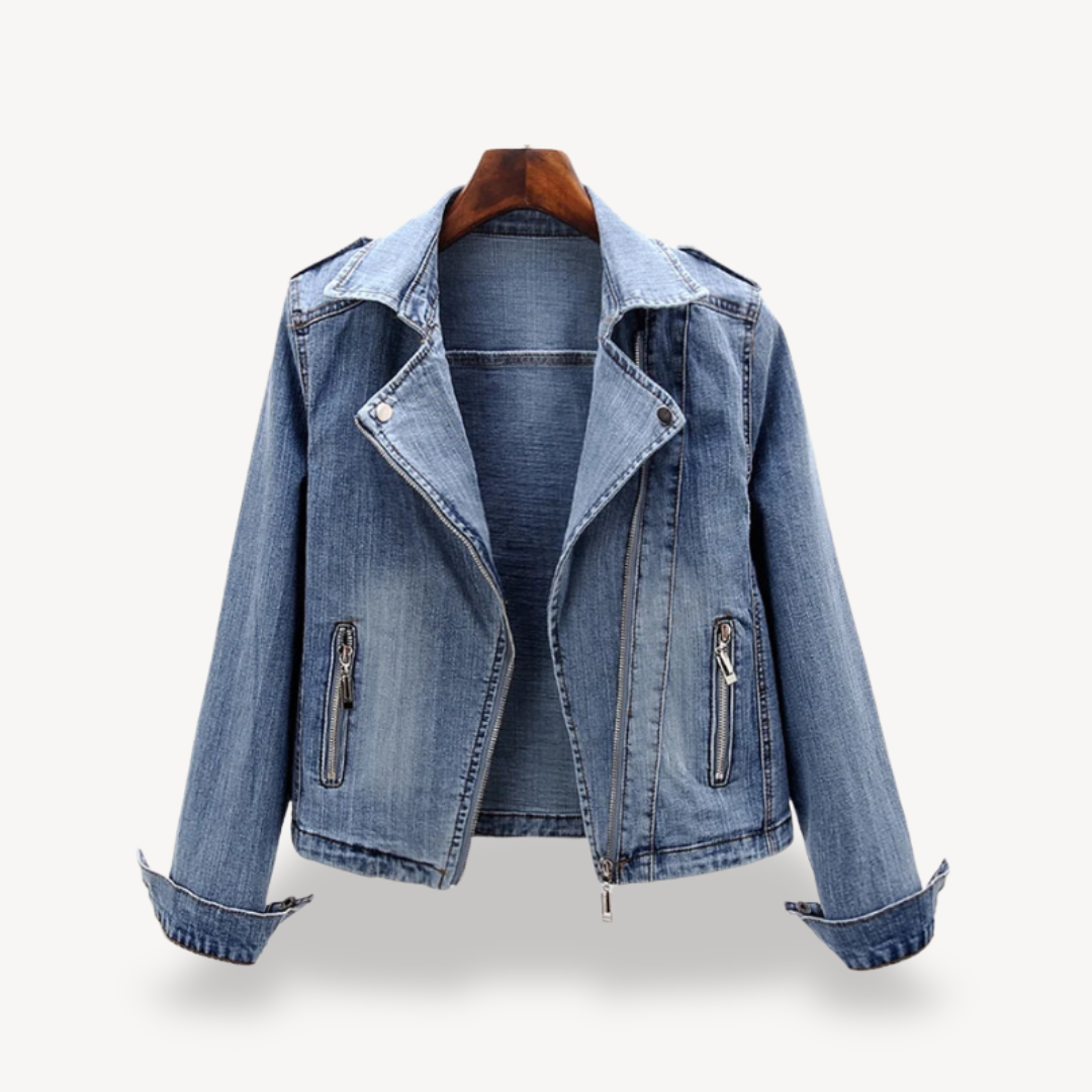 Drune | Denim Bikerjacke für Damen