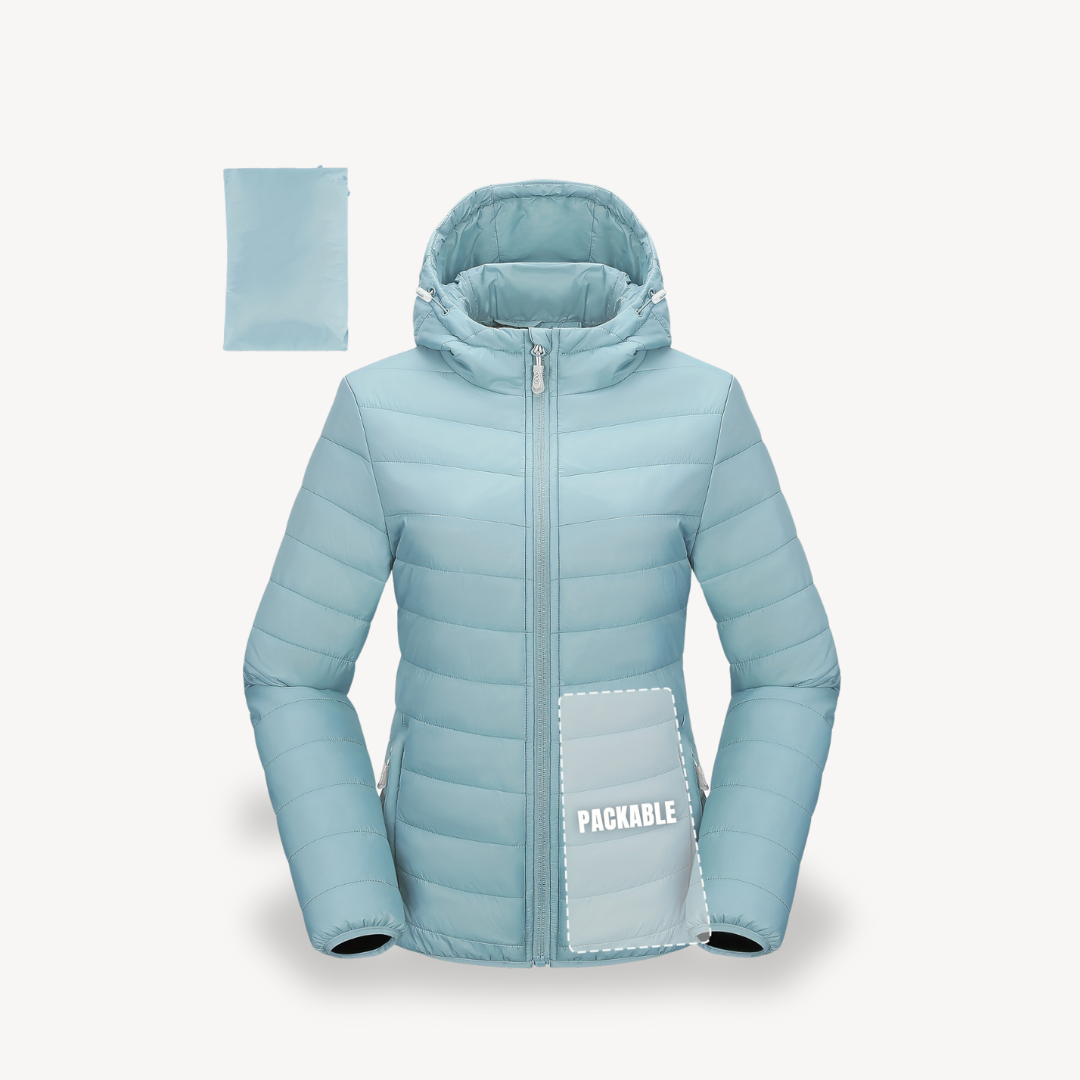 Drune | Damen Packable Puffer Jacke mit Kapuze