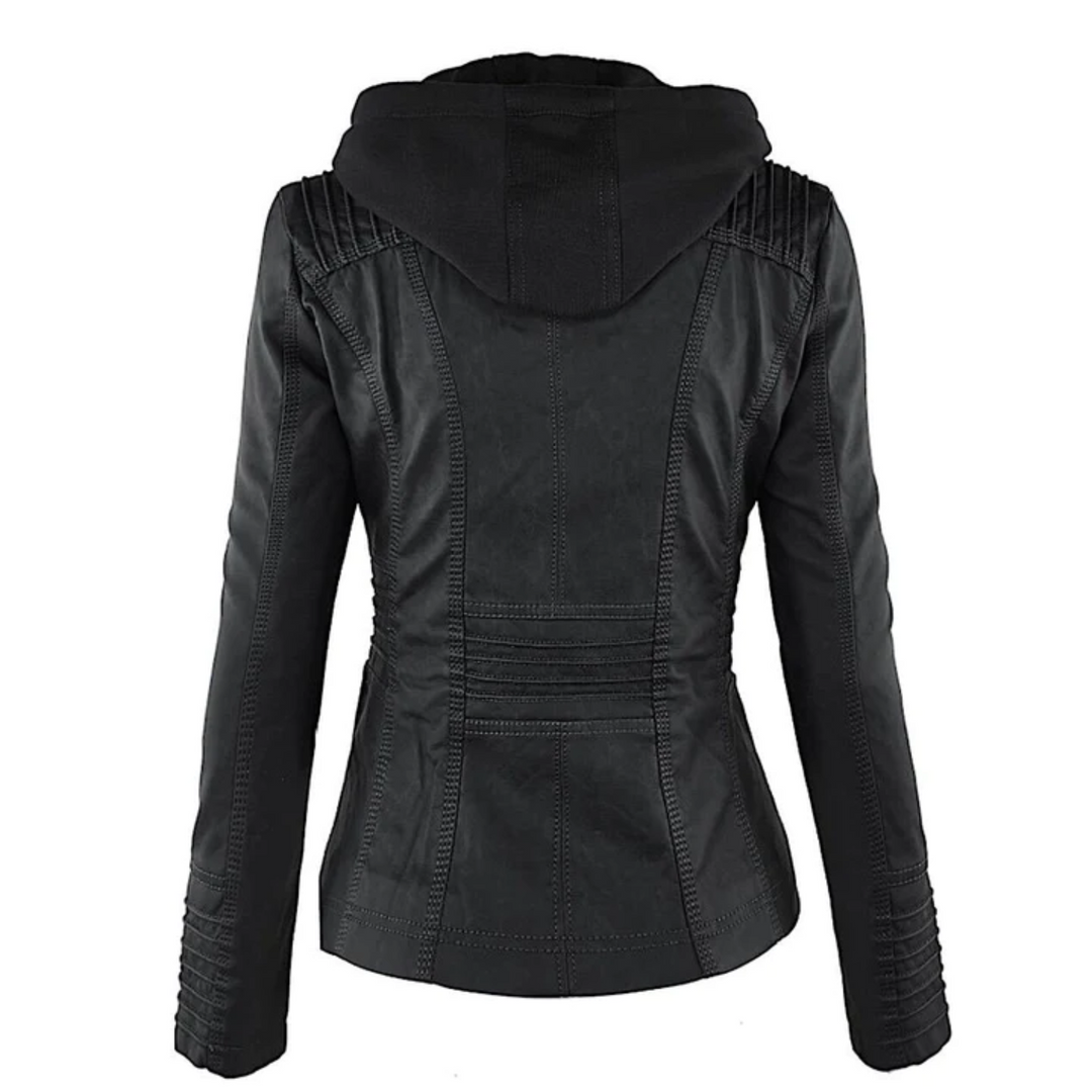 Drune | Leder Kapuzenjacke für Damen