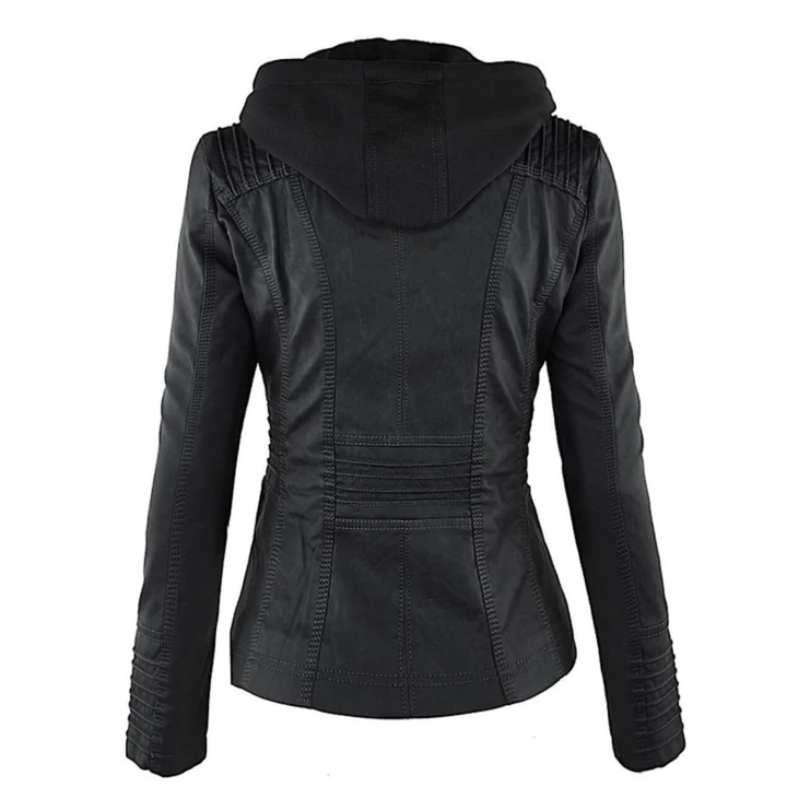 Drune | Leder Kapuzenjacke für Damen