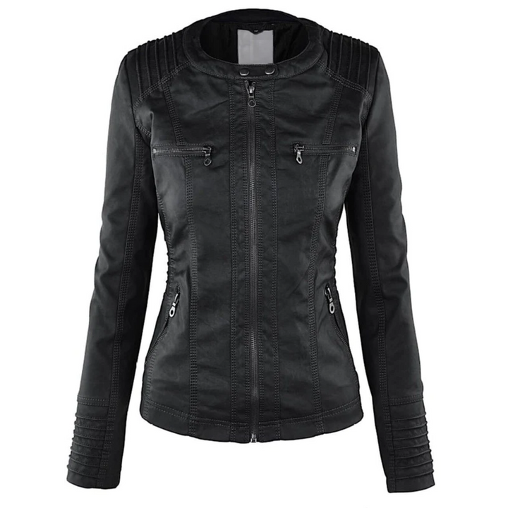 Drune | Leder Kapuzenjacke für Damen