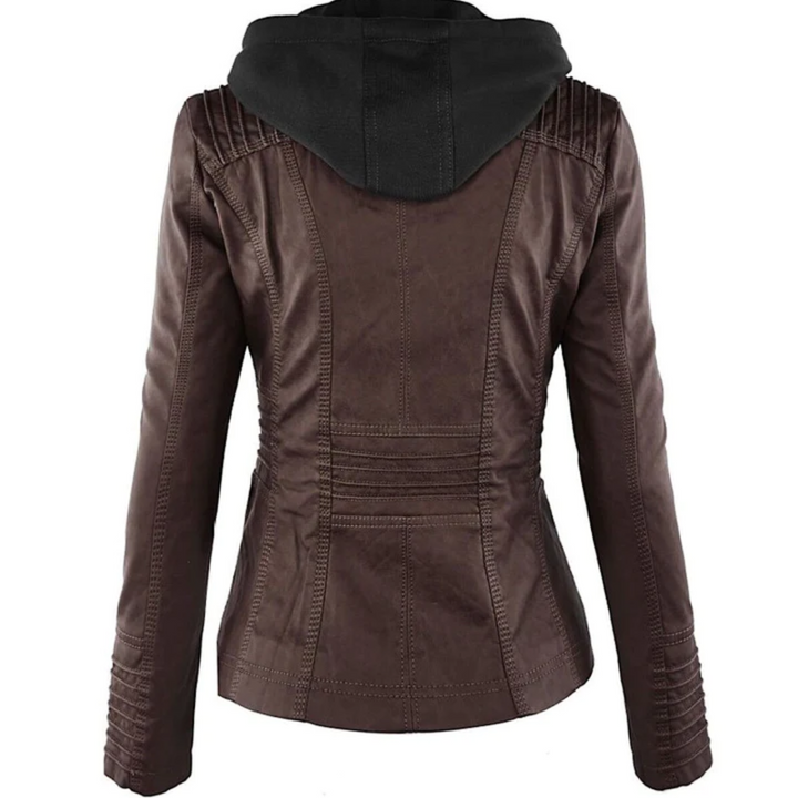 Drune | Leder Kapuzenjacke für Damen