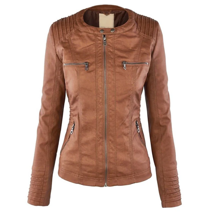 Drune | Leder Kapuzenjacke für Damen
