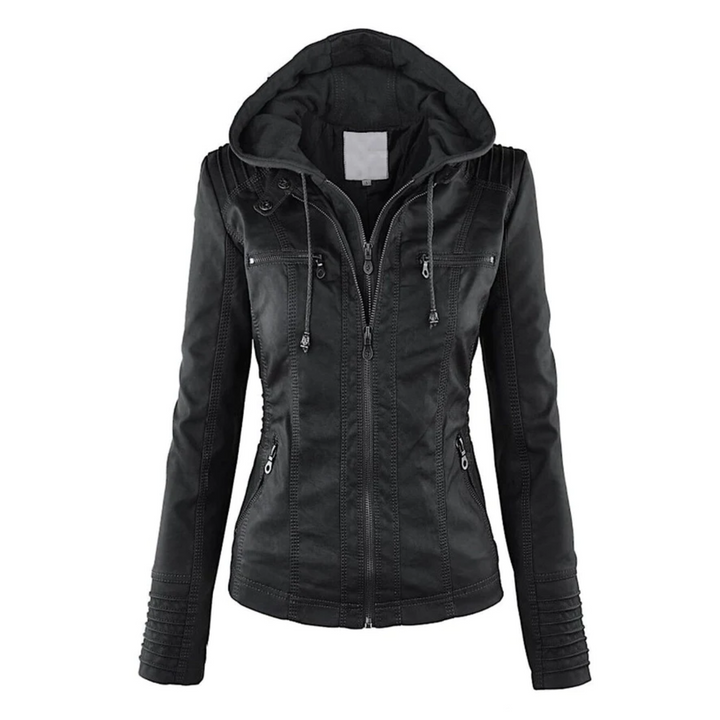 Drune | Leder Kapuzenjacke für Damen