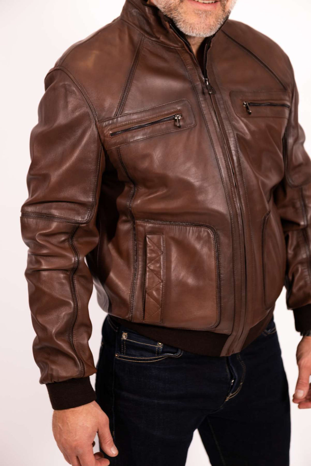Drune | Herren-Bomberjacke aus Leder