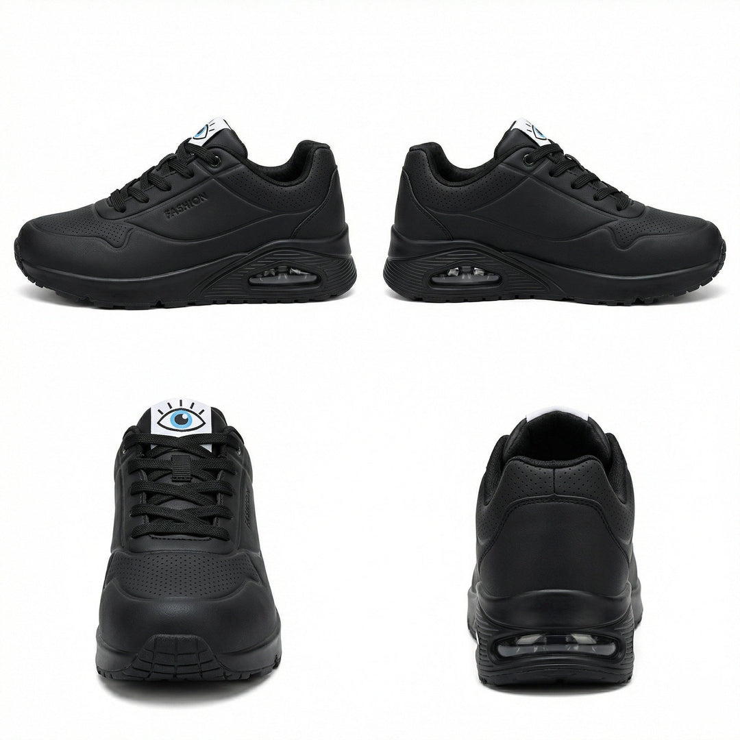 Drune | Pu Orthopädische Damen Sneaker mit Schwarzem Augenprint