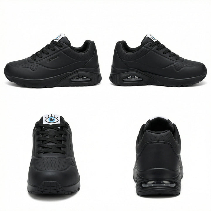 Drune | Pu Orthopädische Damen Sneaker mit Schwarzem Augenprint
