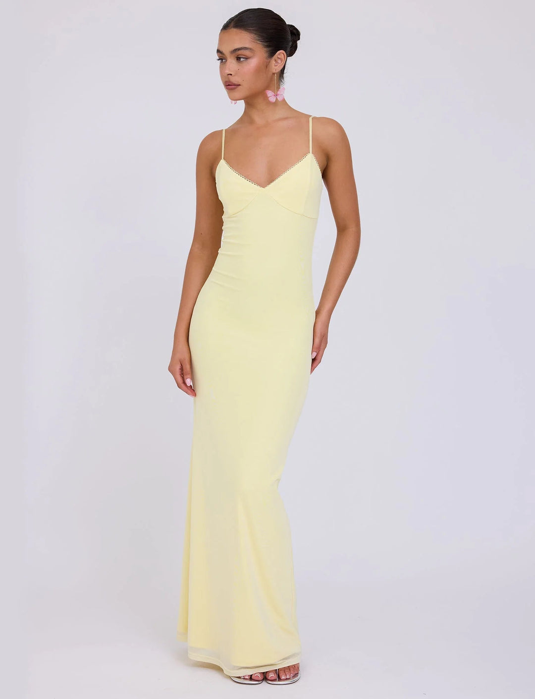 Drune | Maxikleid mit V-Ausschnitt mit Spaghettiträgern