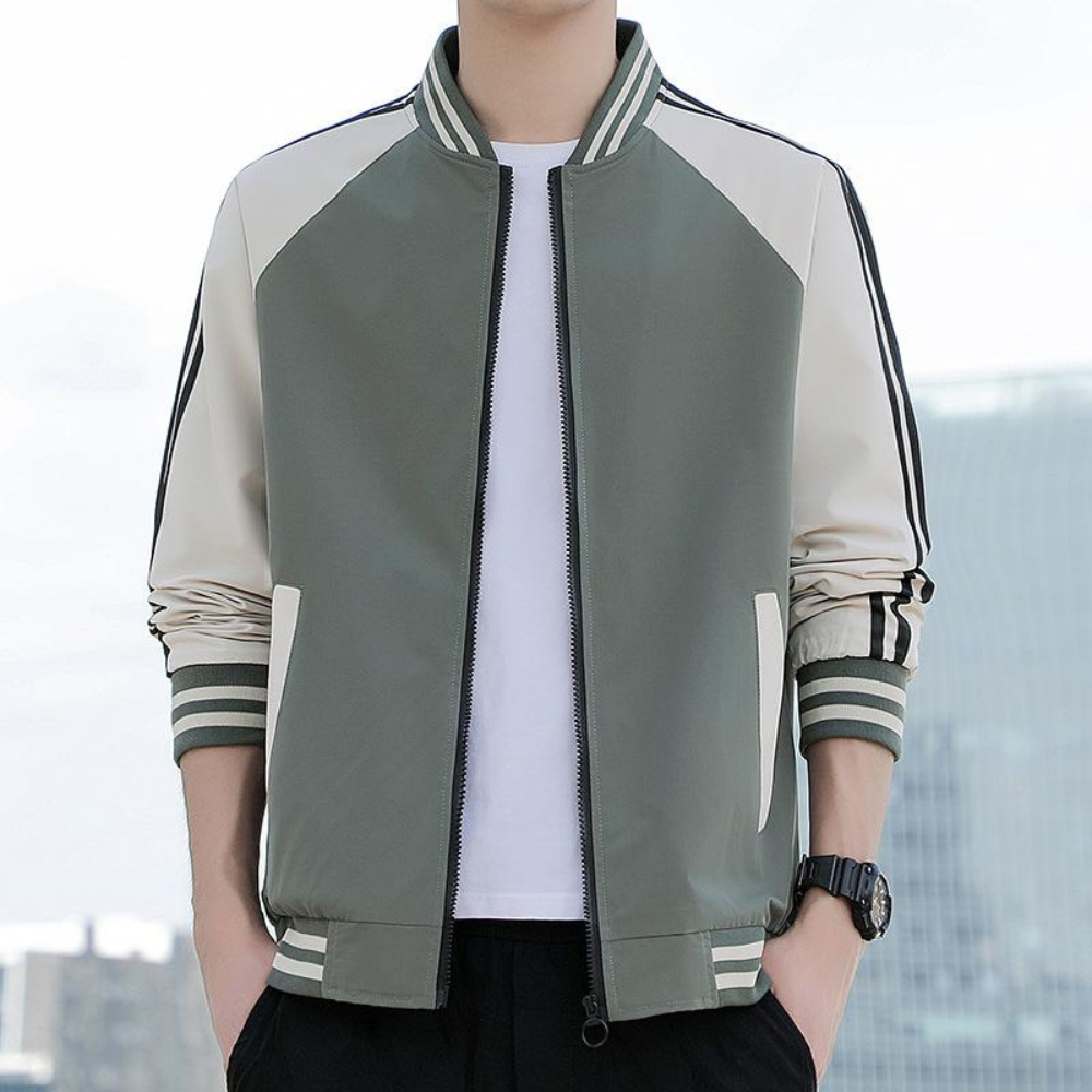Drune | Splicing Stripe Varsity Jacke