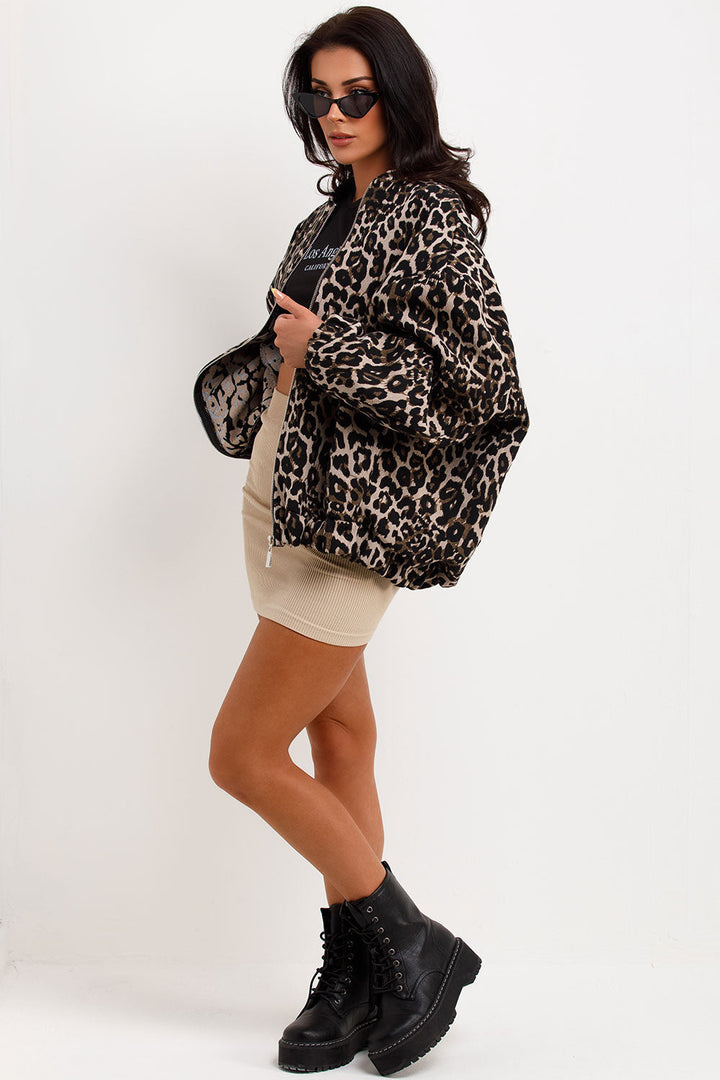 Drune | Modig Bomberjacke Leopardenmuster Modern und Weich