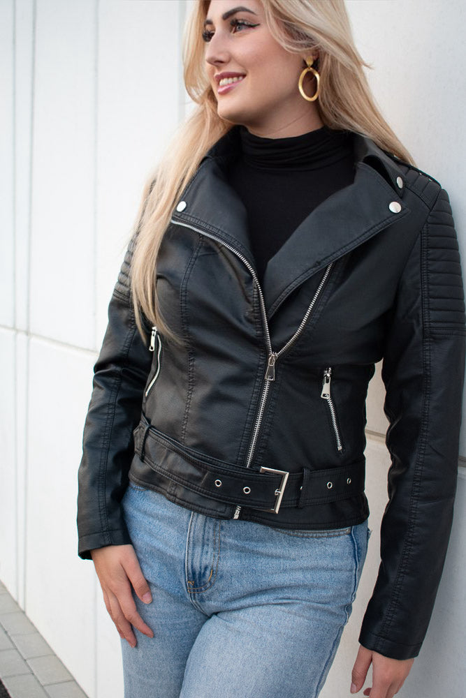 Drune | Leder-Bikerjacke für Damen Alex