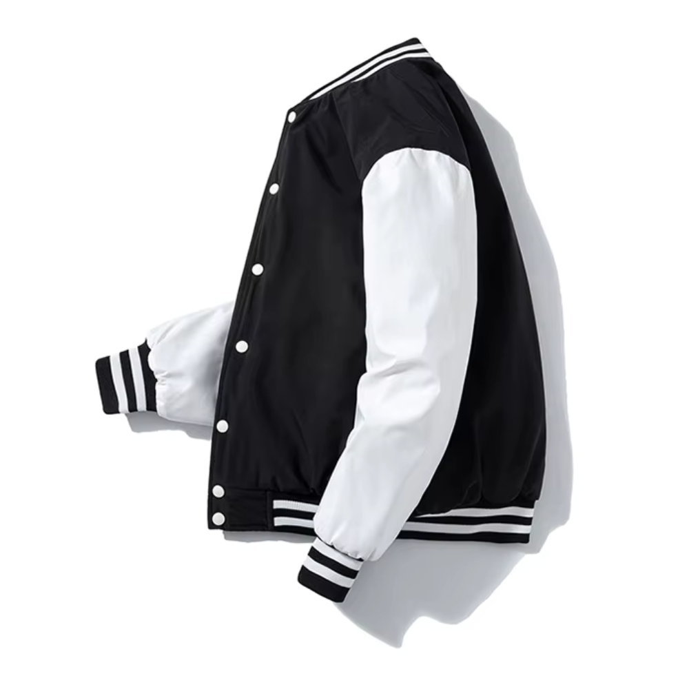 Drune | Patchwork Abnehmbare Kapuze Varsity Jacke