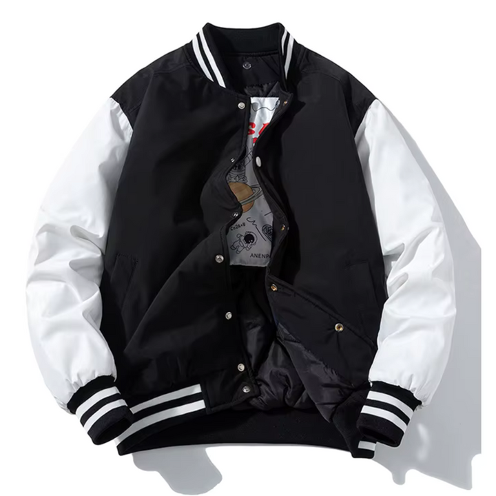 Drune | Patchwork Abnehmbare Kapuze Varsity Jacke