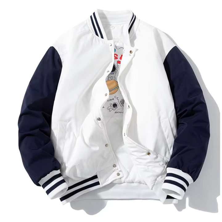 Drune | Patchwork Abnehmbare Kapuze Varsity Jacke
