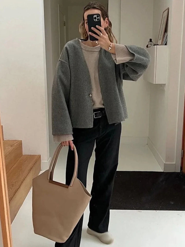 Drune | Kurze knopffrontige Taschenjacke