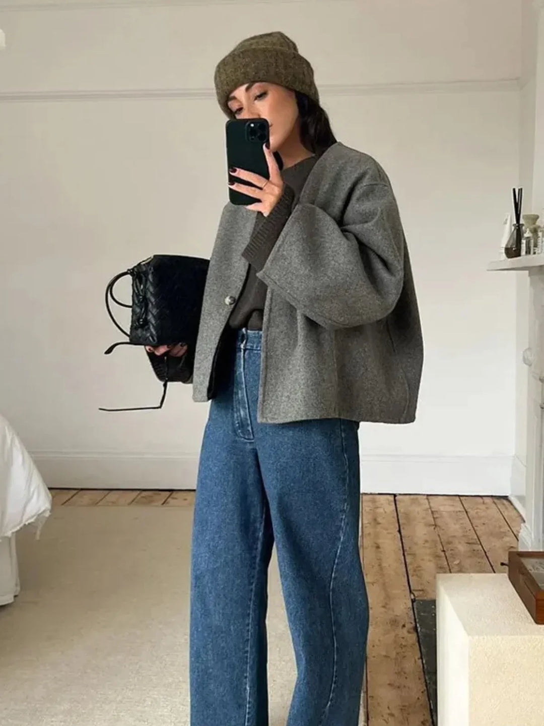 Drune | Kurze knopffrontige Taschenjacke