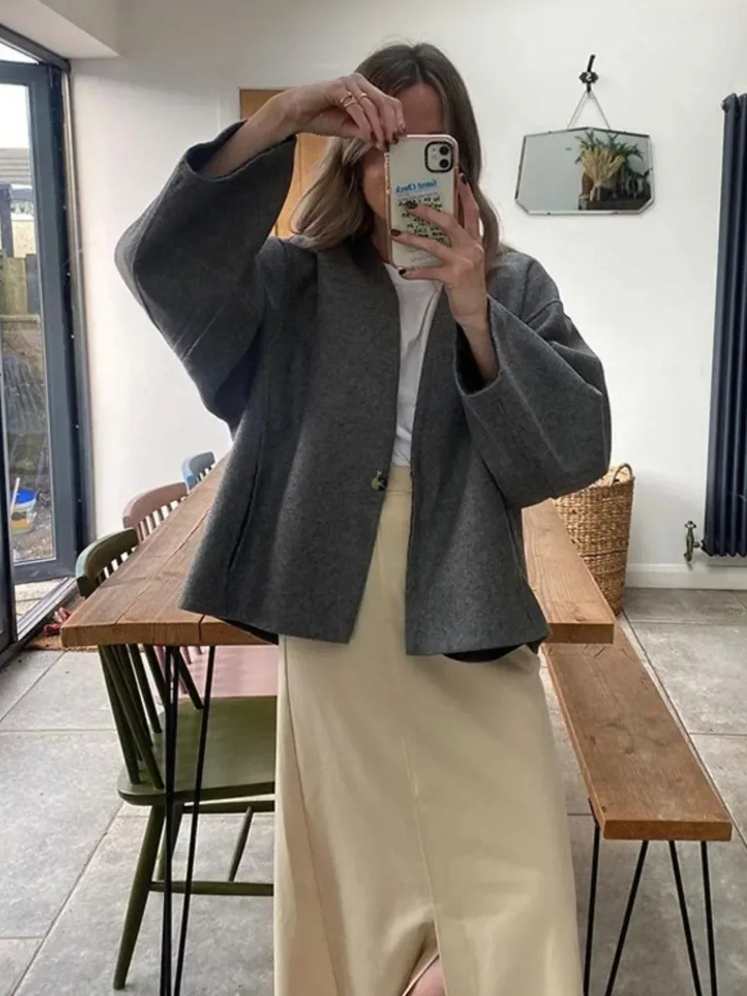 Drune | Kurze knopffrontige Taschenjacke