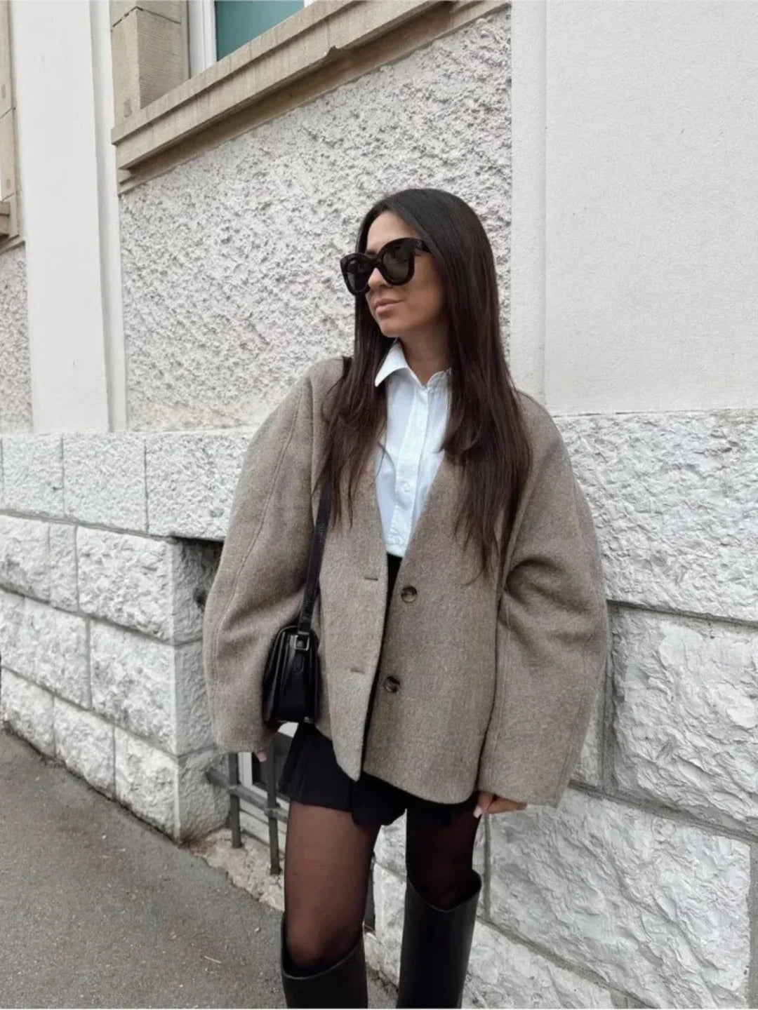 Drune | Kurze knopffrontige Taschenjacke