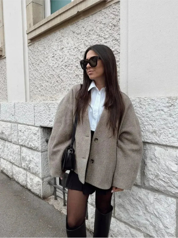 Drune | Kurze knopffrontige Taschenjacke