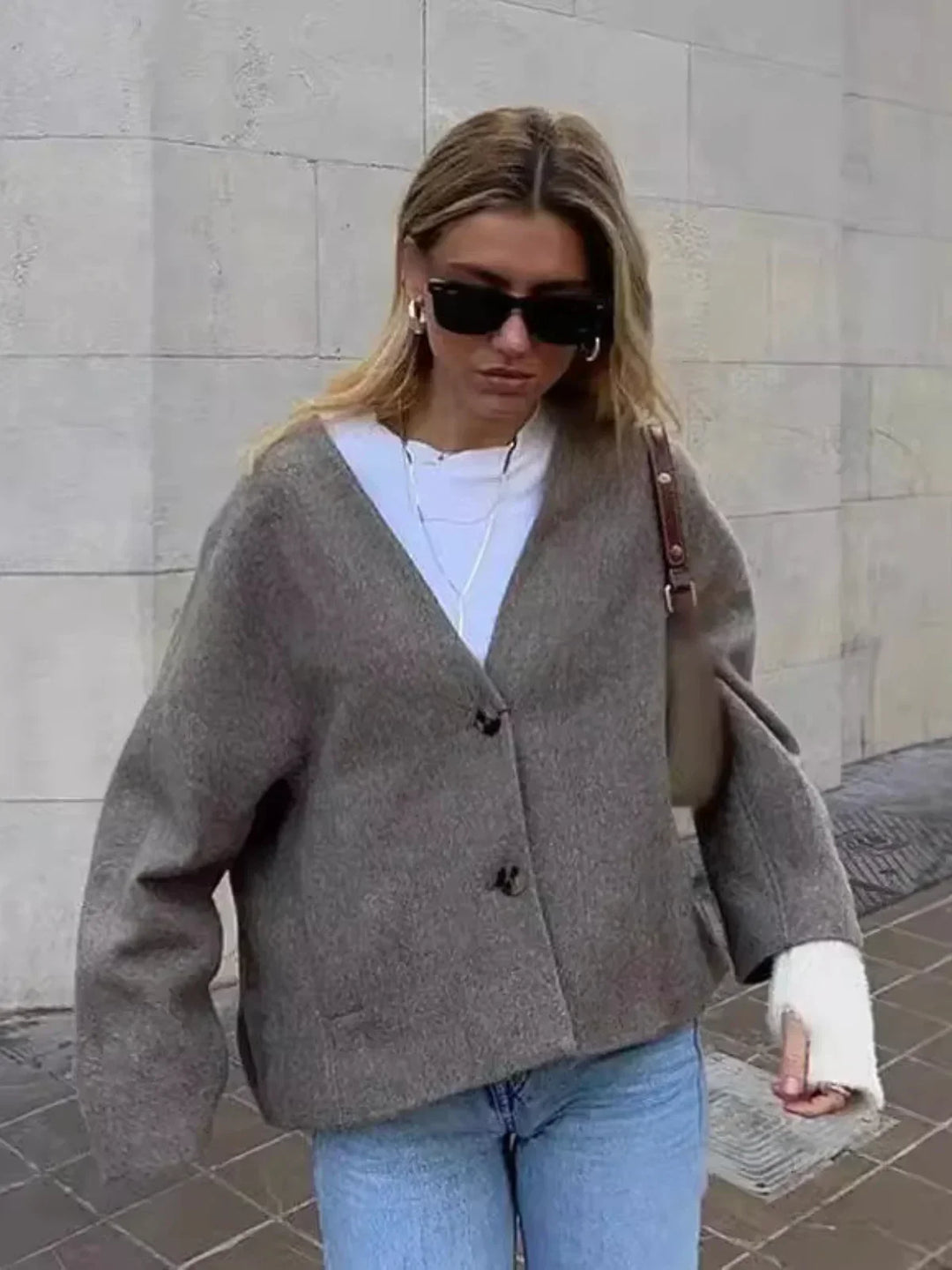 Drune | Kurze knopffrontige Taschenjacke