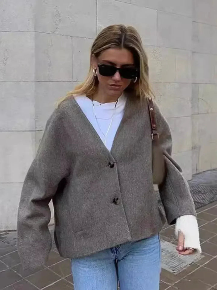 Drune | Kurze knopffrontige Taschenjacke