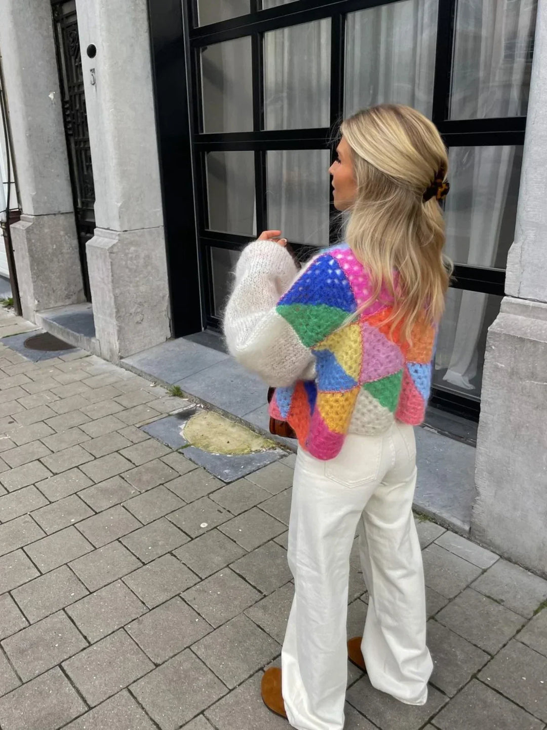 Drune | Strick Geometrische Patchworkjacke