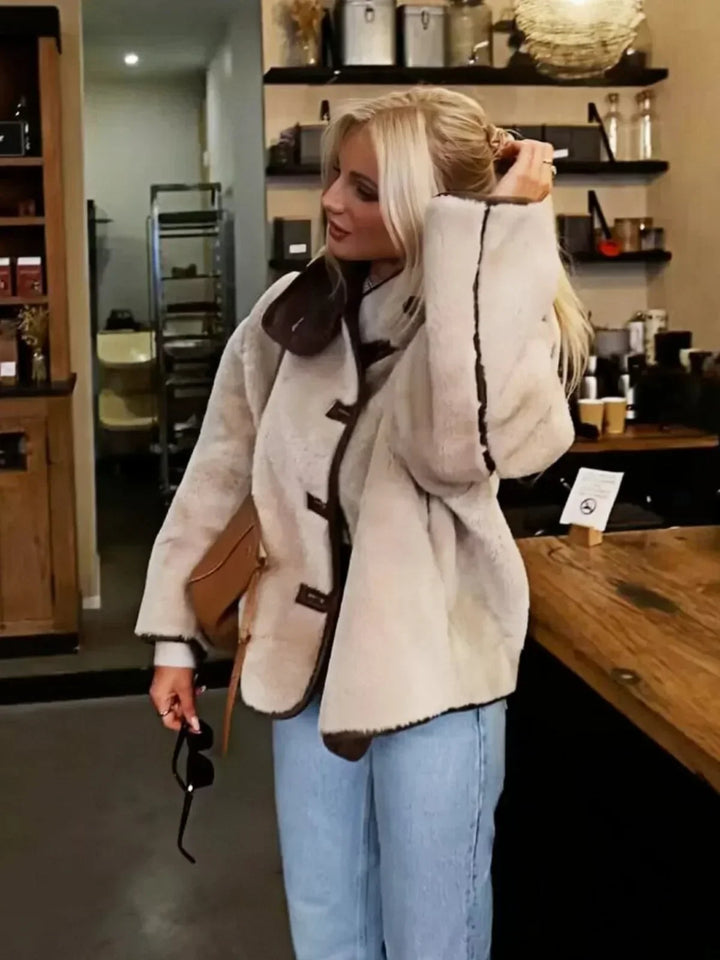 Drune | Shearling Stehkragenjacke