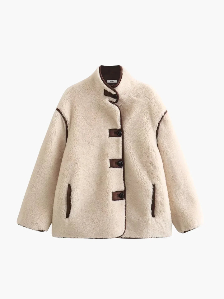 Drune | Shearling Stehkragenjacke