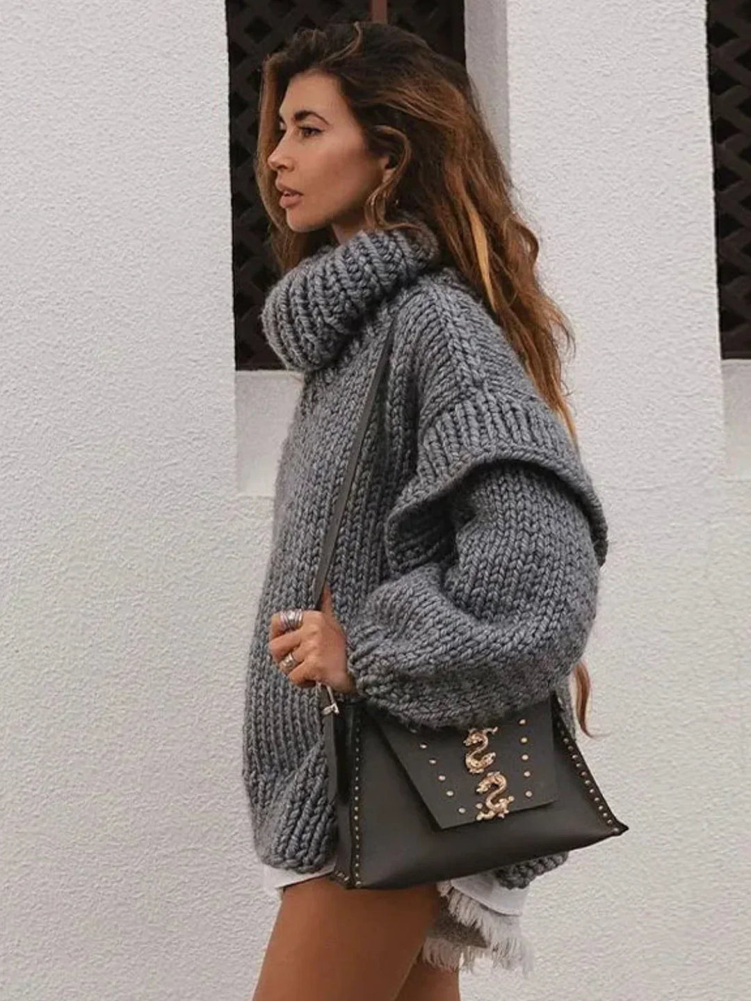 Drune | Strick Oversized Rollkragenpullover