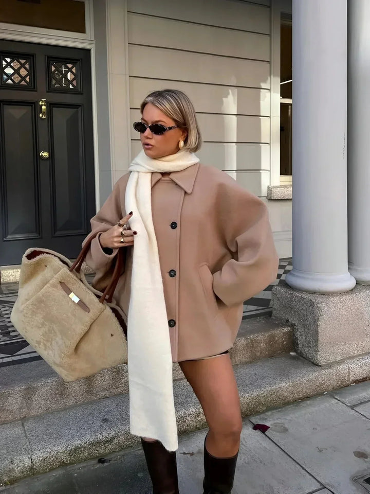 Drune | Umlegekragen Wolljacke