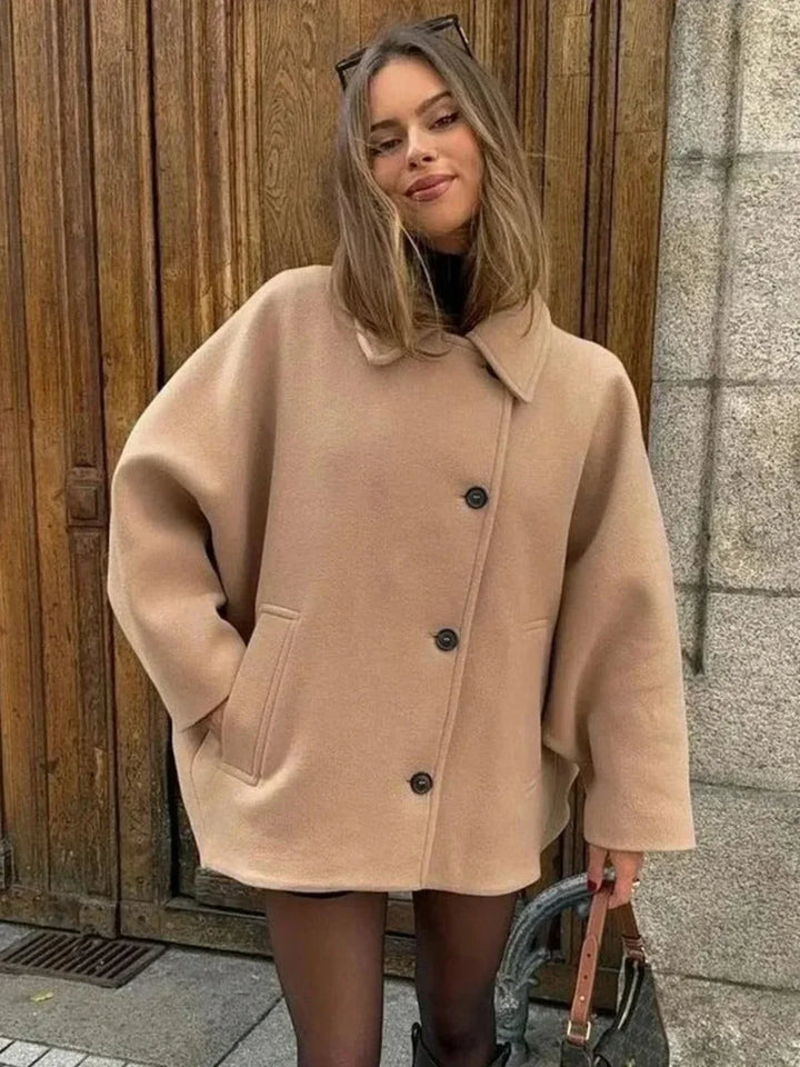 Drune | Umlegekragen Wolljacke