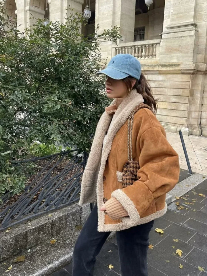 Drune | Sherpa-gefütterte Kunstlederjacke