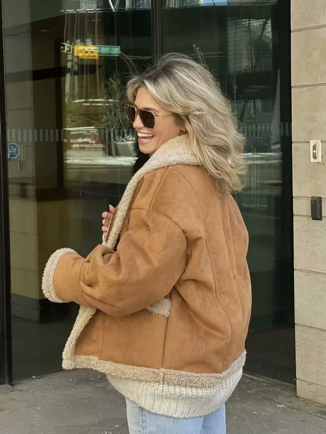 Drune | Sherpa-gefütterte Kunstlederjacke