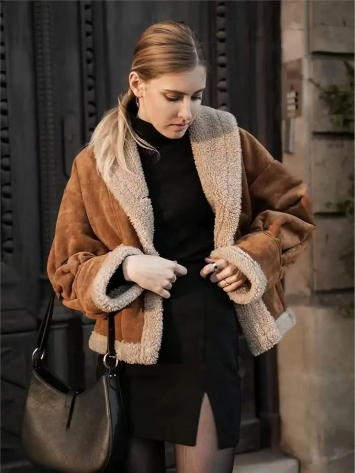 Drune | Sherpa-gefütterte Kunstlederjacke