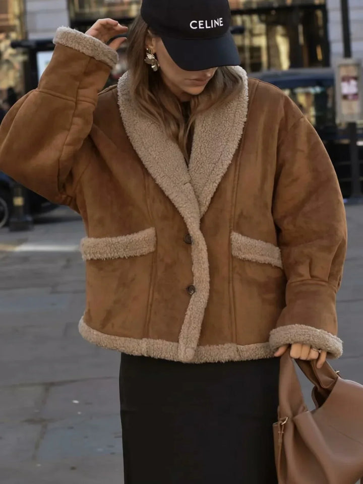 Drune | Sherpa-gefütterte Kunstlederjacke