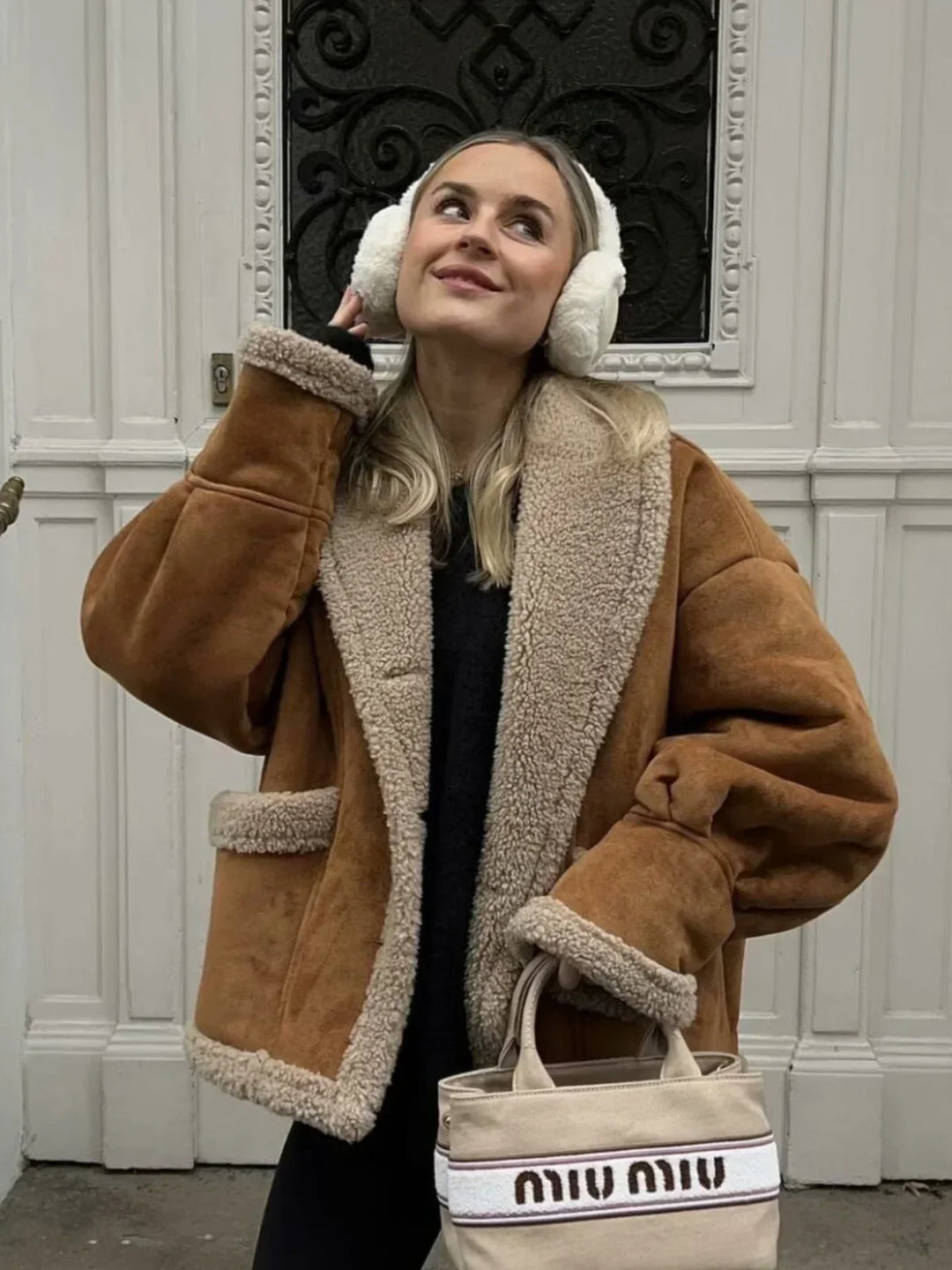 Drune | Sherpa-gefütterte Kunstlederjacke