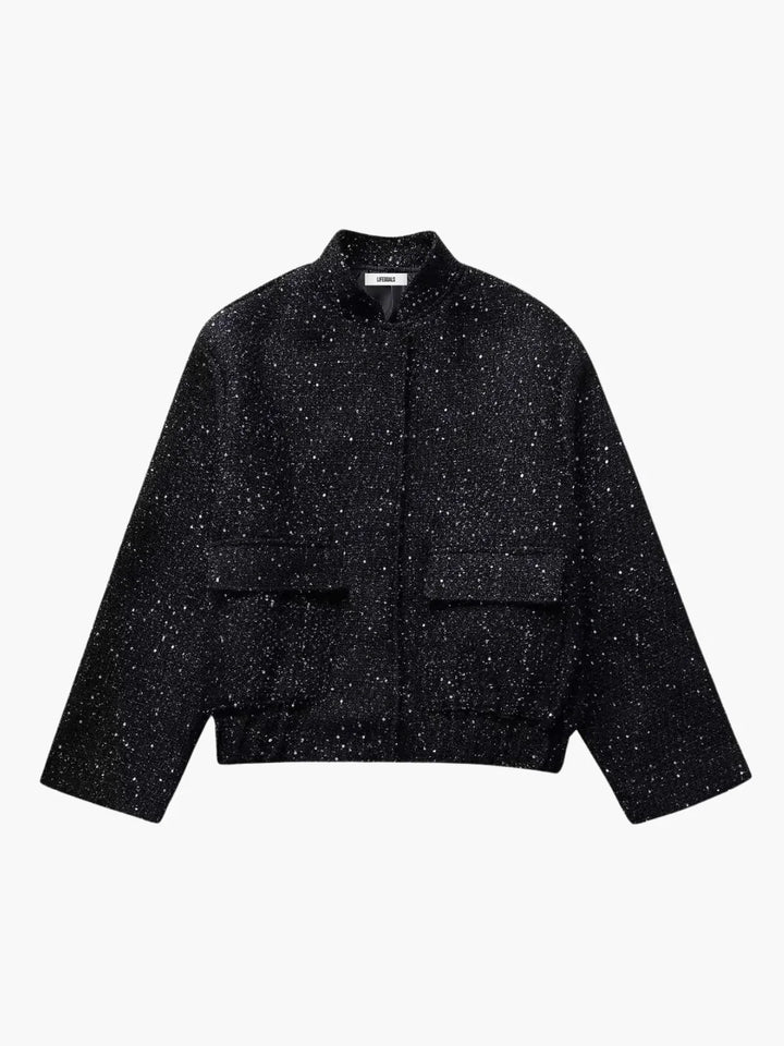 Drune | Pailletten Übergroße Statement Jacke