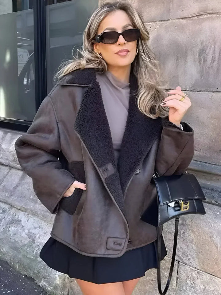 Drune | Schicker Faux Shearling Mantel