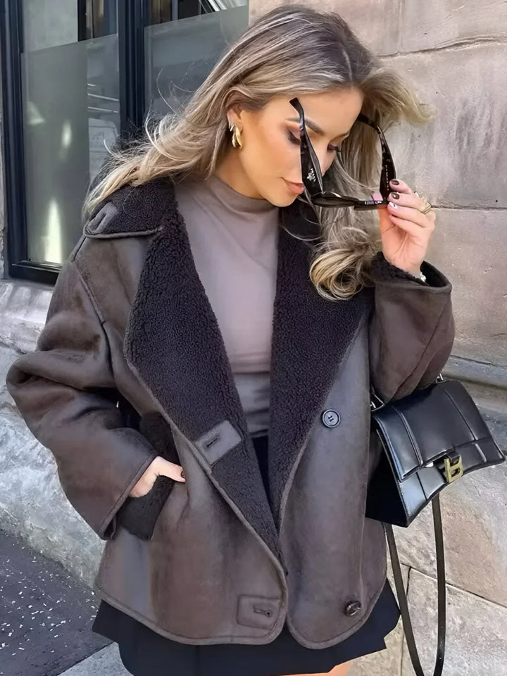 Drune | Schicker Faux Shearling Mantel