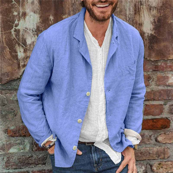 Drune | Leichte Sommerjacke aus einer Baumwoll-Leinen-Mischung für Männer