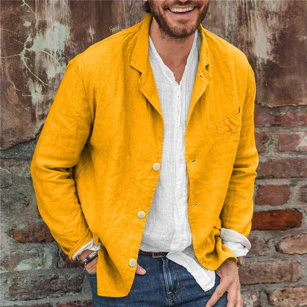 Drune | Leichte Sommerjacke aus einer Baumwoll-Leinen-Mischung für Männer