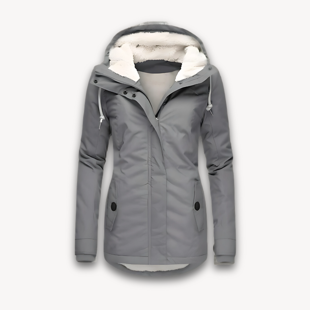 Drune | Damen wasserdichte Winterjacke mit Kunstfellfutter