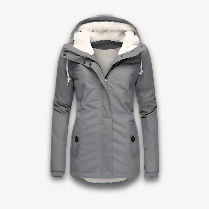 Drune | Damen wasserdichte Winterjacke mit Kunstfellfutter