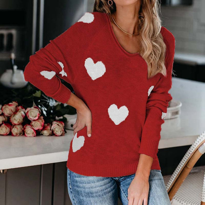 Drune | Strickpullover mit Herzmuster Design